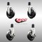 Service Caster 5 Inch 316SS Soft Rubber Swivel 1-3/4 Inch Expanding Stem Caster Brake SCC, 2PK SCC-SS316EX20S514-SRS-2-TLB-2-134 - alternate 4